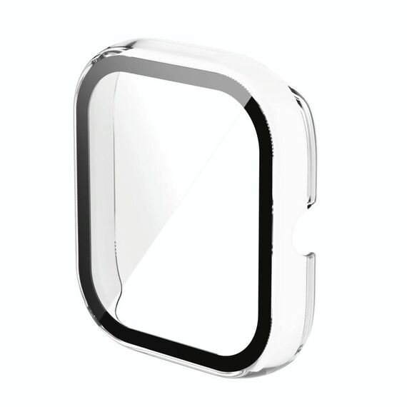 Per AmazFit GTS 2 Mini PC + custodia protettiva in vetro temperato (bianco trasparente)