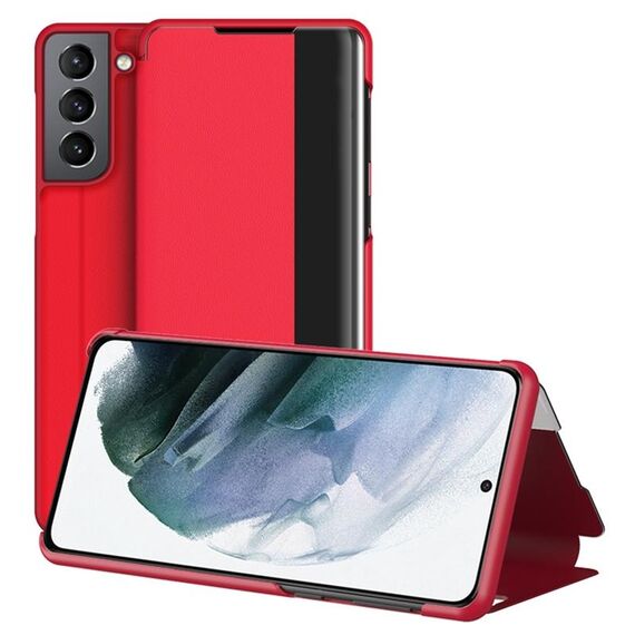 Per Samsung Galaxy S22 + 5G Window Window View custodia in pelle (rosso)