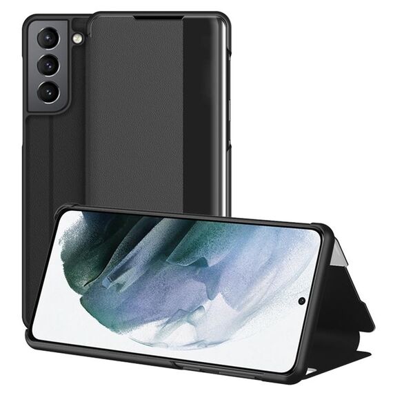 Per Samsung Galaxy S22 + 5G finestra Visualizza la custodia in pelle (nero)