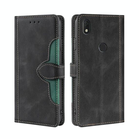 Per Alcatel Axel / Lumos Skin Sentise Cappello per cellulare Magnetico Cassa del telefono in pelle (Nero)