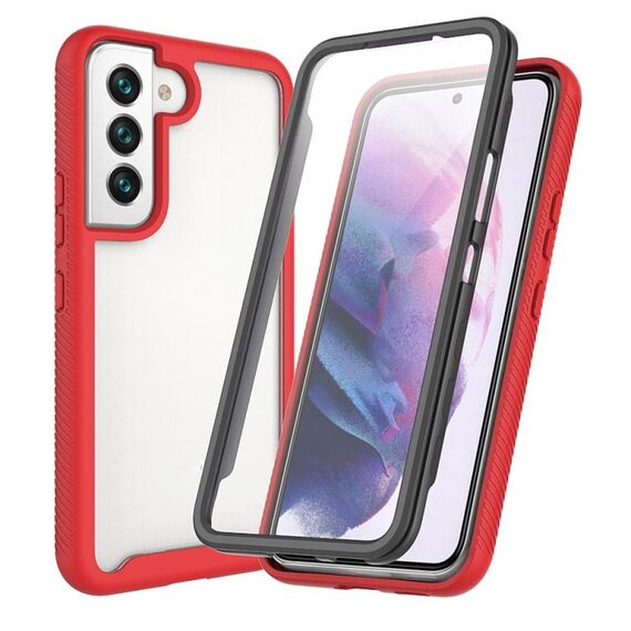 Per Samsung Galaxy S22+ 5G Sky Starry Full Body Hybrid Aound Telefono (Red)