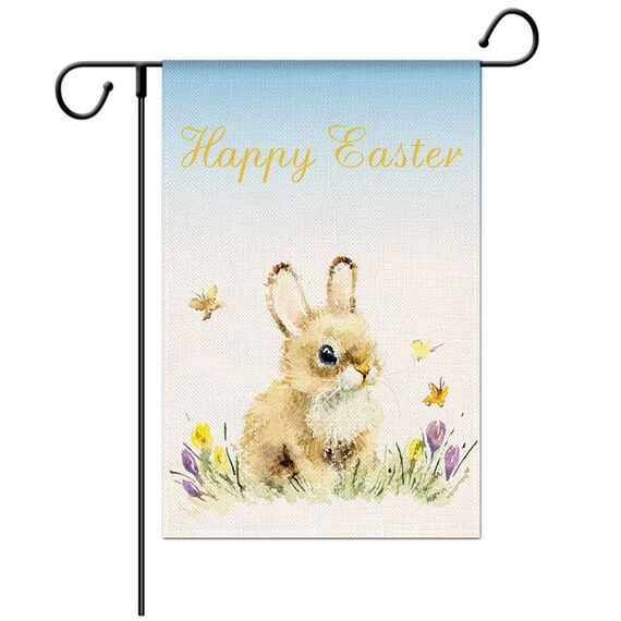 2 pz Biancheria decorativa di Pasqua Forte e durevole Bandiera del giardino (1230-10)