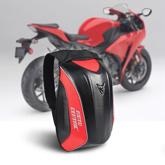 MotoCentric 11-MC-0077 Moto EVA Turtle Shell Shell Forma Zaino da equitazione (rosso)
