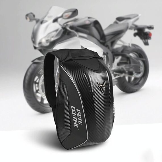 Moto 11-MC-0077 Moto EVA Turtle Shell Shell Forma Zaino da equitazione (nero)