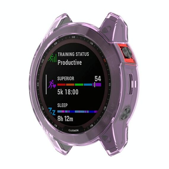 Per Garmin Fenix 7 custodia protettiva in TPU antiurto (viola)
