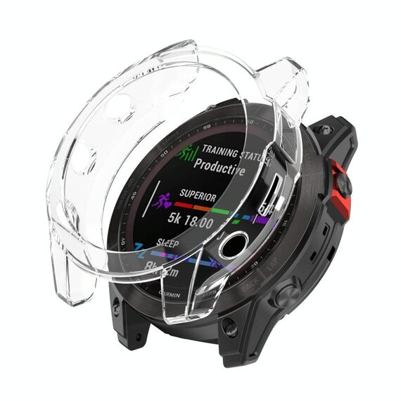 Per Garmin Fenix 7x custodia protettiva in TPU antiurto (trasparente)