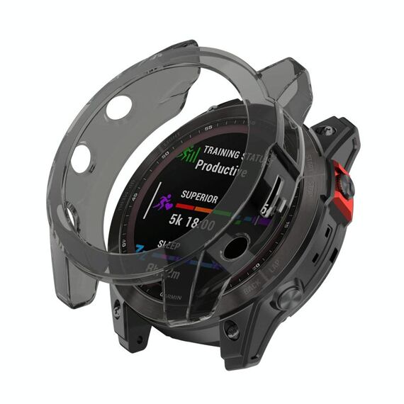 Per Garmin Fenix 7x custodia protettiva in TPU antiurto antiurto (nero)