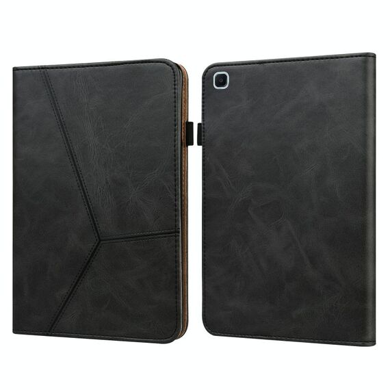 Per Samsung Galaxy Tab S6 Lite P610 / P615 Tinta unita P610 / P615 Tablet in pelle a righe in rilievo Smart Case (nero)