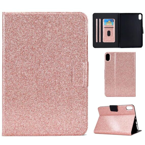Per Lenovo Legion Y700 Vernice Vernice in polvere in polvere Smart Leather Tablet Case (oro rosa)