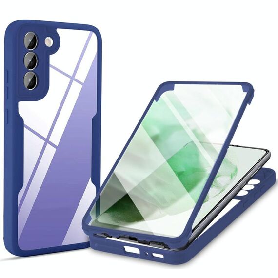 Per Samsung Galaxy S22 + 5G acrilico + TPU 360 gradi custodia integrale con copertura integrale (blu)