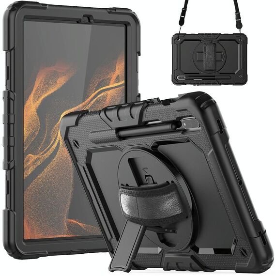 Per Samsung Galaxy Tab S8 11 pollici SM-X700 Silicone + Case tablet PC (nero)