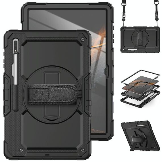 Per Samsung Galaxy Tab S8 Ultra 14.6 pollici SM-X900 Silicone + Case Tablet PC (nero)