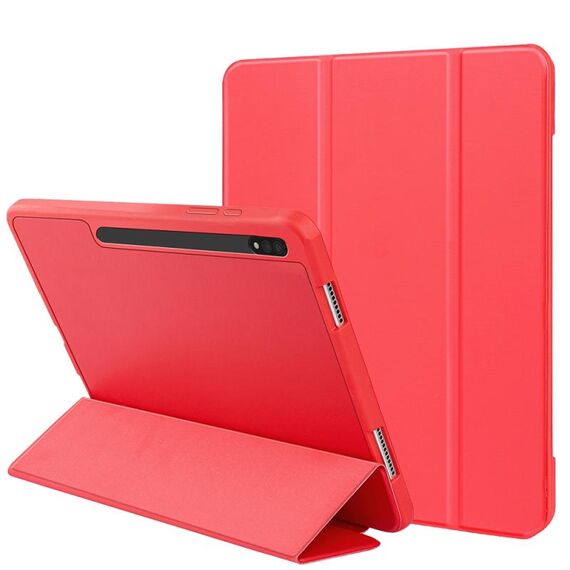 Per Samsung Galaxy Tab S8 + / X800 3-Pieghevole TPU in pelle intelligente in pelle intelligente (rosso)