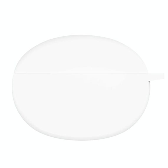 Custodia protettiva per auricolari in silicone a colori solido per OPPO ENCO X2 (bianco)