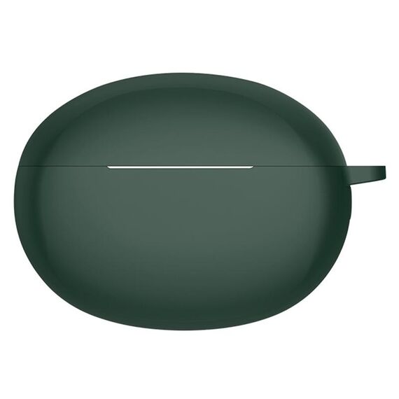 Custodia protettiva per auricolari in silicone a colori solido per OPPO ENCO X2 (verde scuro)