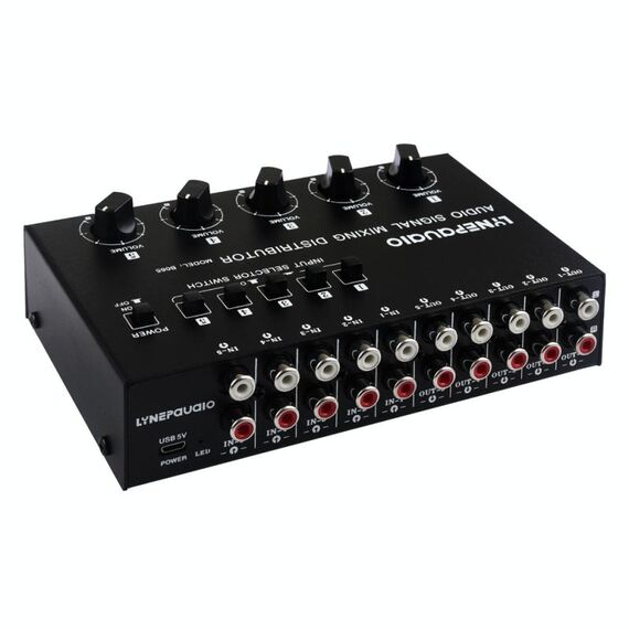 5 in 5 OUT Audio Selector Selector Sound Mixing Distribuisci un interruttore indipendente in ingresso del dispositivo