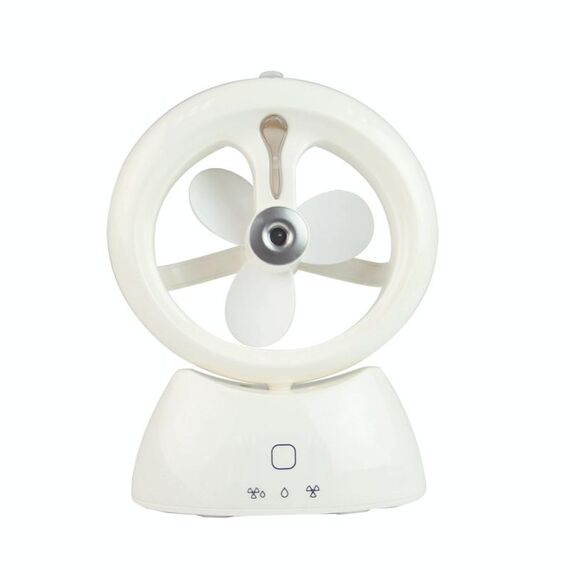 Mini USB Ricaricabile Ventilatore per dormitorio per studenti Desktop Desktop Mute Fan (Bianco lucido)