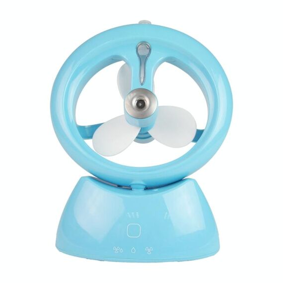 Mini USB ricaricabile Ventilatore per dormitorio per studenti Desktop Desktop Mute Fan (Blue Glossy)