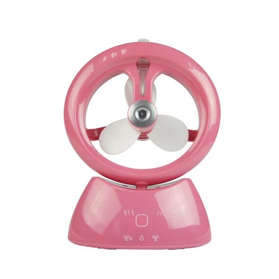 Mini USB Ricaricabile Ventilatore a spruzzo Studente Dormitorio Desktop Desktop Mute Fan (Glossy Watermelon rossa)
