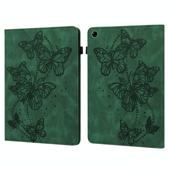 Per Realme Pad 10.4 pollici in rilievo in cuoio in pelle con tablet in pelle (verde)