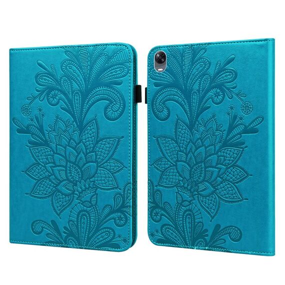 Custodia in tavoletta in pelle in pizzo in bottiglia in pizzo per pad OPPO (blu)