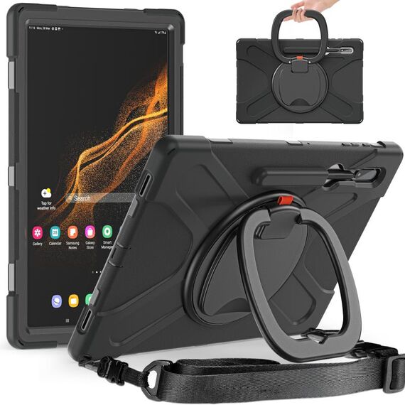 Per Samsung Galaxy Tab S8 Ultra X900 Custodia protettiva in silicone + PC per tablet (nero)