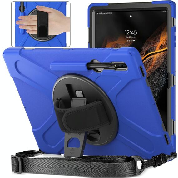 Per Samsung Galaxy Tab S8 Ultra Silicone + Case Tablet PC (blu)