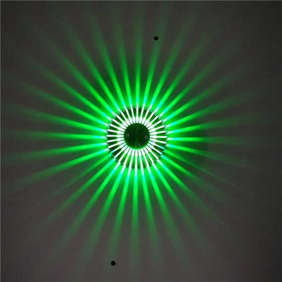 LED alluminio alluminio luce girasole per il tempo libero e intrattenimento luogo di intrattenimento luce decorativa, fonte di alimentazione: installazione visibile 3W (verde)