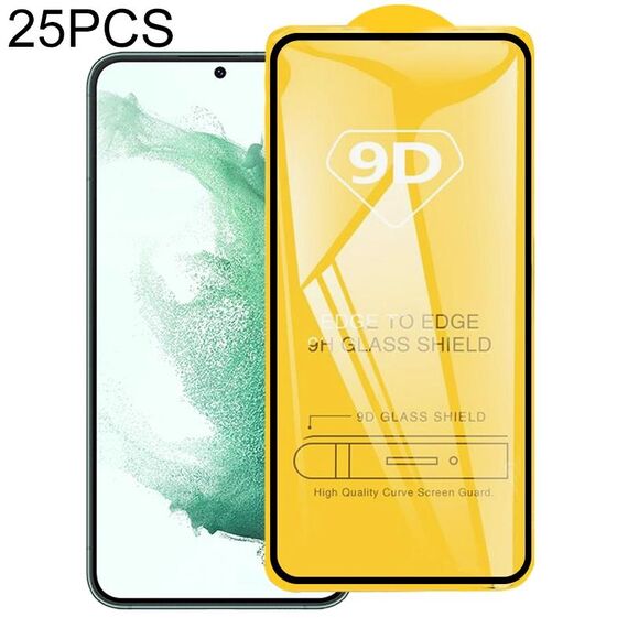 Per Samsung Galaxy S22 + 5G non supporta lo sblocco delle impronte digitali Pellicola in vetro temperato per schermo intero da 25 pezzi