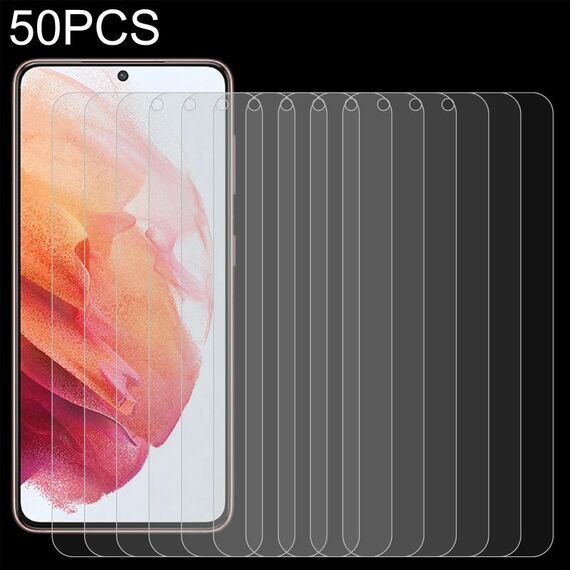 Per Samsung Galaxy S21 5G 50pcs 0.26mm 9H 2.5D Pellicola in vetro temperato, lo sblocco delle impronte digitali non è supportato
