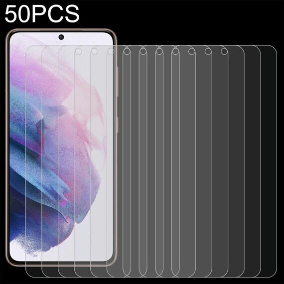 Per Samsung Galaxy S21 + 5G 50pcs 0.26mm 9H 2.5D Pellicola in vetro temperato, lo sblocco delle impronte digitali non è supportato