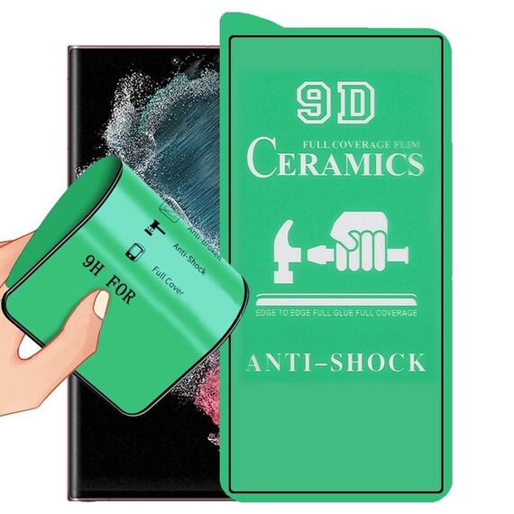 Per Samsung Galaxy S22 Ultra 5G 9D Pellicola ceramica colla a schermo intero