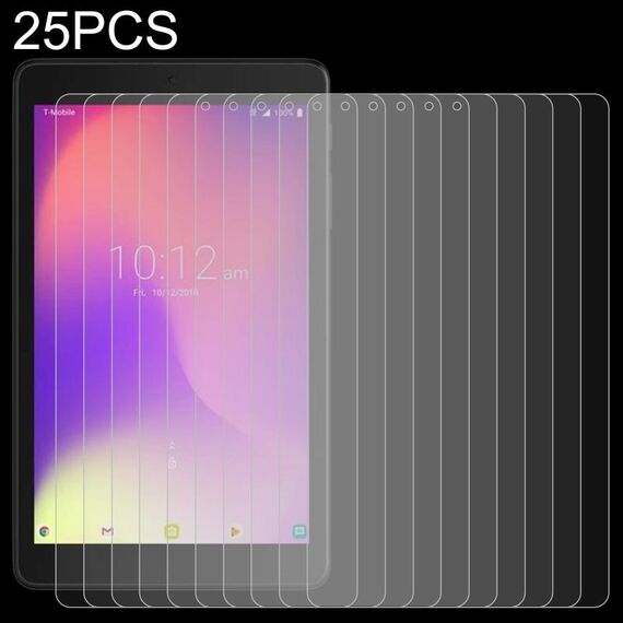 25 PCS 9H 2.5D Film in vetro temperato a prova di esplosione a prova di esplosione per Alcatel 3T 8 pollici
