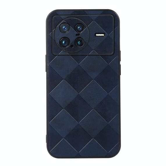 Per vivo X Note Weave PLAid PU Custodia per telefono PU (blu)