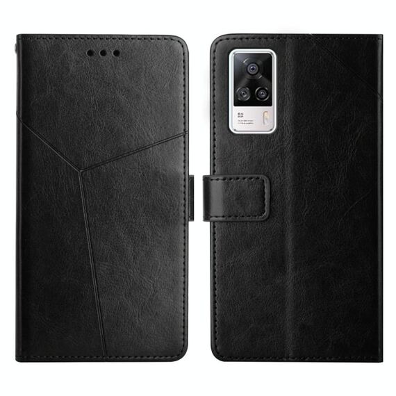 Per Vivo s9e y cuciture orizzontale flip in pelle (nero)