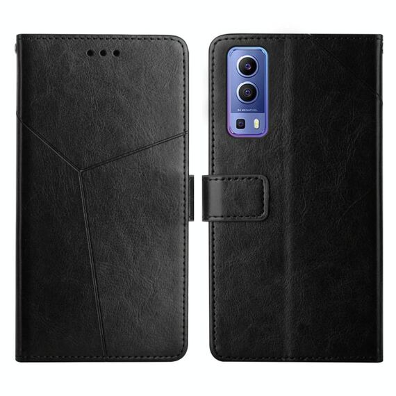 Per Vivo Y72 5G Y cuciture orizzontale Flip Leather Case (nero)