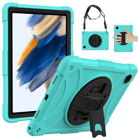Per Samsung Galaxy Tab A8 10.5 2021 Custodia da tavoletta rotativa di prelevamento + pc (verde menta)