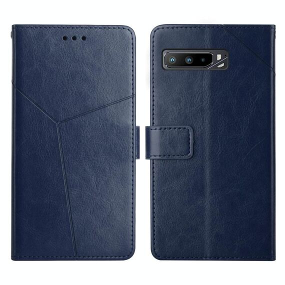 Per Asus Rog Telefono 3 y cucitura orizzontale Flip Leather Case (blu)