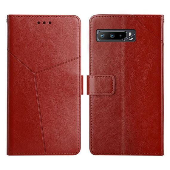Per Asus Rog Telefono 3 Y cuciture orizzontali Flip Leather Case (Brown)