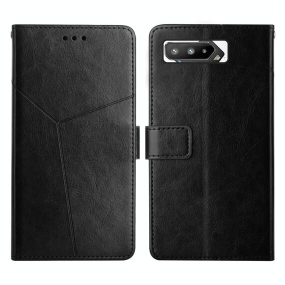 Per Asus Rog Telefono 5 Y cuciture orizzontali Flip Leather Case (nero)