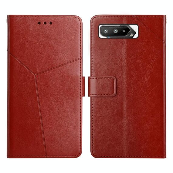 Per Asus Rog Telefono 5 Y cucitura orizzontale Flip Leather Case (Brown)