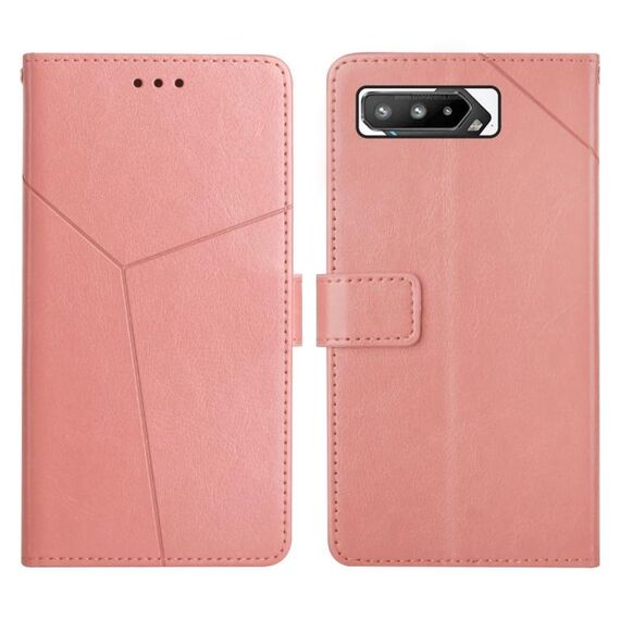 Per Asus Rog Telefono 5 Y cuciture orizzontale Flip Leather Case (rosa oro)