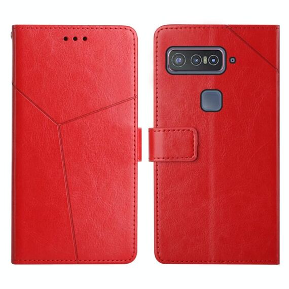 Per lo smartphone Asus per gli addetti ai lavori Snapdragon Y cucitura della custodia per telefoni in pelle di lancio orizzontale (rosso)