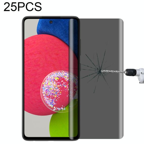 Pellicola in vetro temperato anti-sbirciatina a copertura totale da 25 pezzi per Samsung Galaxy A52s 5G / A23s