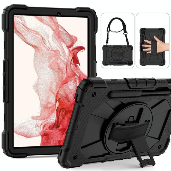 Per Samsung Galaxy Tab S8 / Tab S7 Contrast Color Robot Silicone + PC Tablet Case (nero)