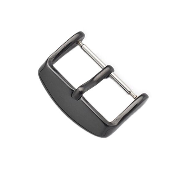 10 pezzi Accessori per orologi con fibbia in acciaio inossidabile a IP, colore: nero 20mm