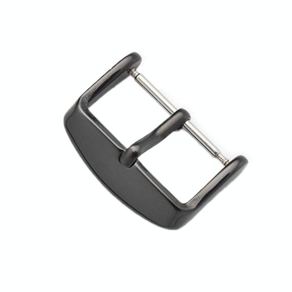 10 pezzi Accessori per orologi con fibbia in acciaio inossidabile a IP, colore: nero 22mm