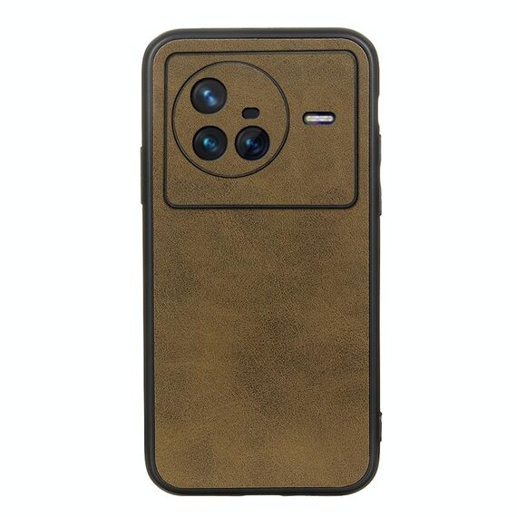 Per Vivo X80 Case telefonico per texture a vitello a due colori (verde)