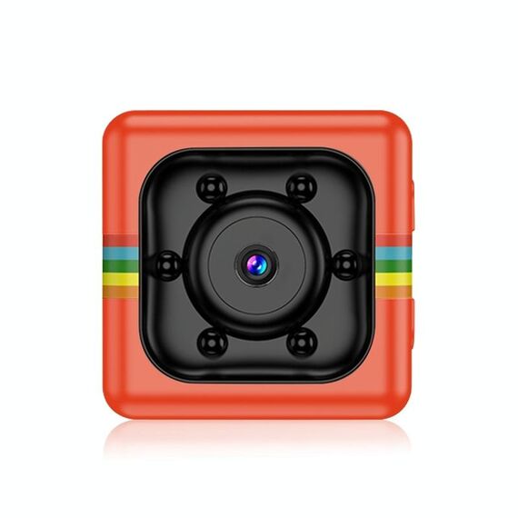 SQ11 MINI DV HD 480p 6 LED Sport Recorder Converder with Holder, Support Monitor Retection e IR Night Vision & TF Card (Red)