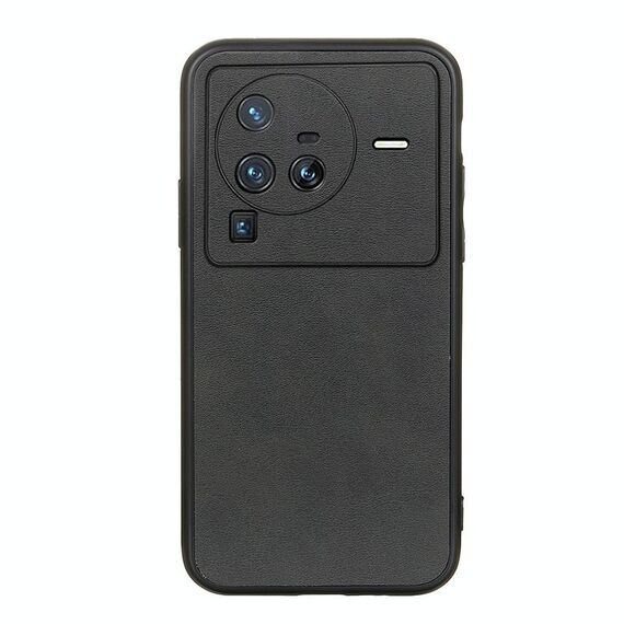 Per Vivo X80 Pro Accurate Hole Accurate Twolore Texture PU Telefono (Black)